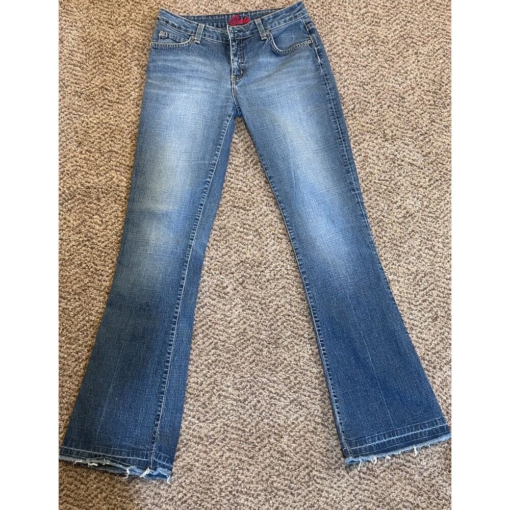 Blue Cult Women's 28 Denim Blue Jeans Y2K Made in USA Raw hem